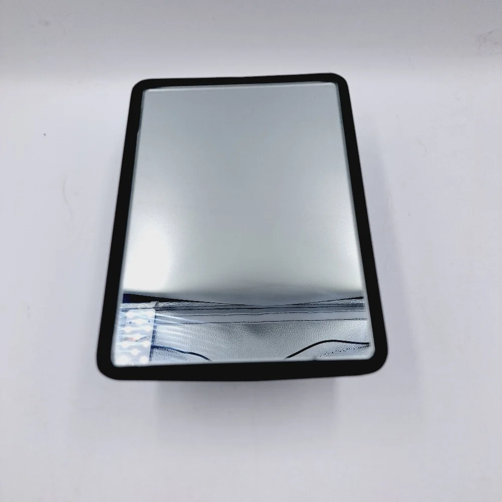 Sleek & Modern Black Geometric Freestanding Mirror